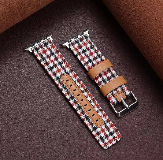 Thick Houndstooth Watch Strap