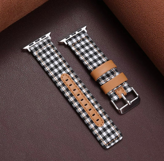 Thick Houndstooth Watch Strap