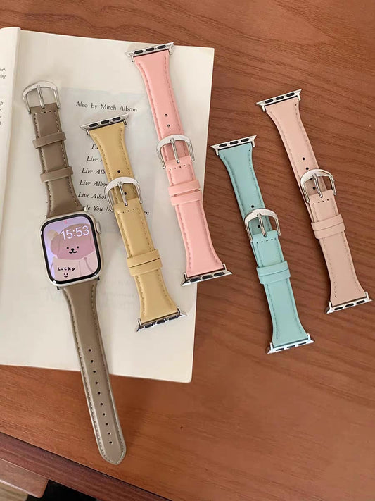 Solid Colour Lambskin Watch Strap