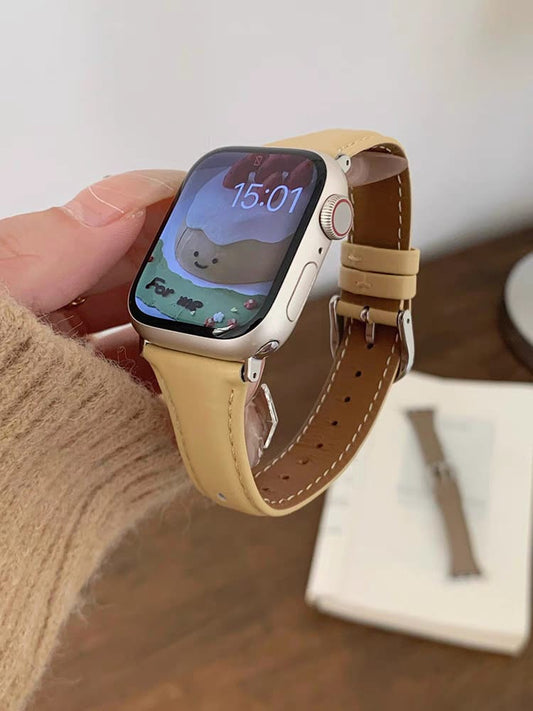 Solid Colour Lambskin Watch Strap