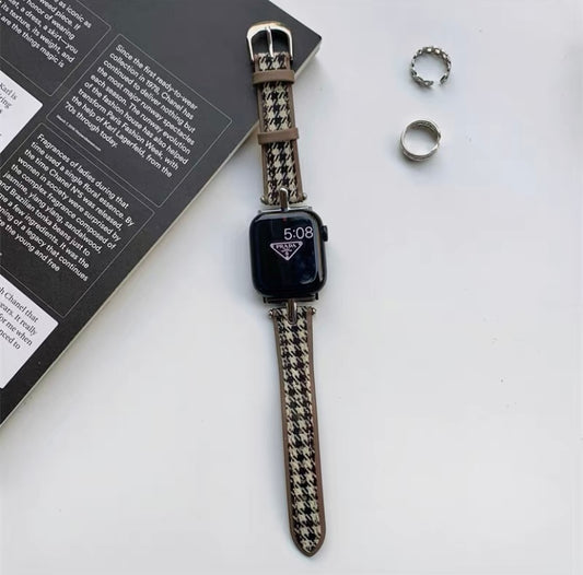Thin Houndstooth Watch Strap
