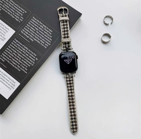 Thin Houndstooth Watch Strap